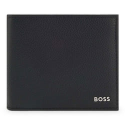 BOSS Porte-monnaie noir en cuir pour homme - Gift Set 4 CC Wallet / Keyring 314007