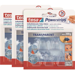 Powerstrips® Crochet adhésif petit transparent Contenu: 15 pc(s) - Tesa