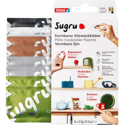 Tesa - Sugru Pâte autocollante 41285-00001-00 noir, blanc, vert, marron, gris 8 pc(s)