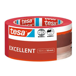 TESA Excellent 50 m Ruban de masquage pour peintre Adapté à une utilisation à l'intérieur Papier Transparent