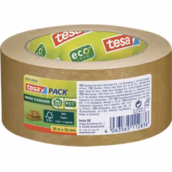 Informations techniques Ruban adhésif en papier tesa ® recyclable Ruban adhésif marron avec papier en FSCTM durable Bonne adh ...