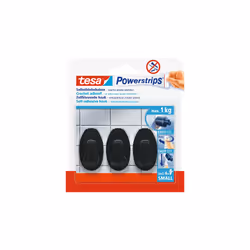 TESA Powerstrips Intérieure Crochet universel Noir 3 pièce(s)