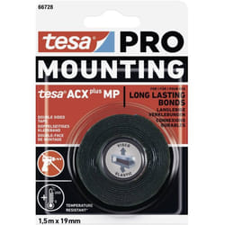 Tesa - Mounting pro acx+ 66728-00000-00 Ruban de montage noir (l x l) 1.5 m x 19 mm 1 pc(s)