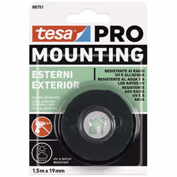 Adhésif Double Face Montage Pro Extérieur 1,5m X 19mm. Tesa Montage Pro Extérieur Tesa Montage Pro Extérieur Rend Les Travaux ...