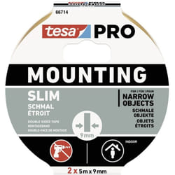 Tesa - Mounting pro Schmal 66714-00000-00 Ruban de montage blanc (l x l) 10 m x 9 mm 2 pc(s)