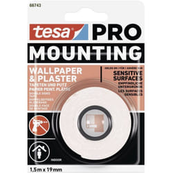 Tesa - Mounting pro Tapete & Putz 66743-00000-00 Ruban de montage blanc (l x l) 1.5 m x 19 mm 1 pc(s)