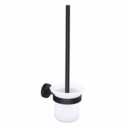 TESA MOON BLACK, Support et brosse pour toilettes, Noir, Blanc, Verre, Métal, 112 mm, 145 mm