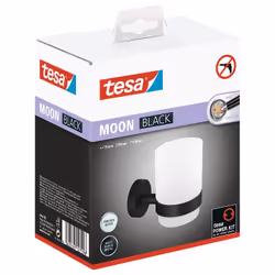 TESA MOON BLACK Noir, Blanc Support de brosse à dent monté au mur