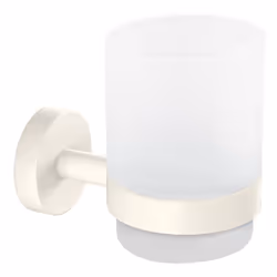 TESA 40576, Support de brosse à dent monté au mur, Verre, Métal, Blanc, Mur, 70 mm, 96 mm