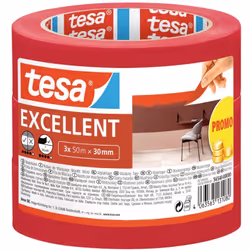 Tesa - excellent 56548-00000-00 Bande de masquage rouge (l x l) 50 m x 30 mm 3 pc(s)