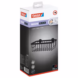 TESA MOON BLACK Aluminium Mural Panier pour douche