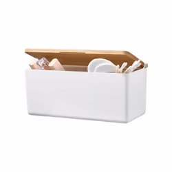 TESA BABOO Beige, Blanc Plastique Rangement de salle de bain