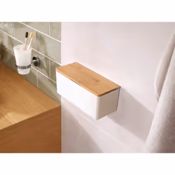 TESA BABOO Beige, Blanc Plastique Rangement de salle de bain - Vue supplémentaire 5