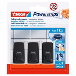 TESA POWERSTRIPS CROCHETS ADHÉSIFS PETIT FORMAT - 3 X CROCHETS MURAUX