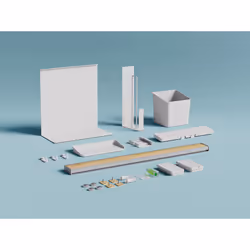 TESA 700420000000 Titulaire Blanc, Bois Métal 1 pièce(s)