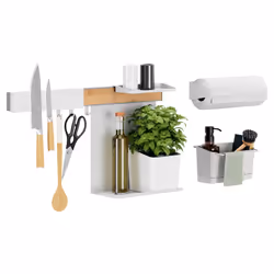 TESA 700430000000, Titulaire, Blanc, Bois, Métal, 1 pièce(s), 865 mm, 140 mm