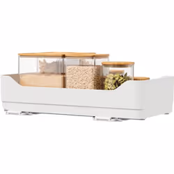 tesa Tiroir coulissant cuisine - Tiroir inférieur autocollant sans perçage pour placard - Tiroir télescopique ustensiles, ran ...