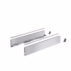 Profilé latéral de tiroir AvanTech YOU, H101mm x L450mm, argent, gauche et droite - HETTICH - 9353339