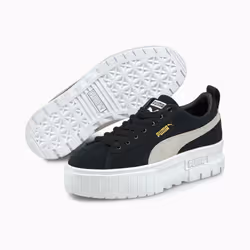 Sneakers plateformes en nubuck Mayze - Noir - Vue supplémentaire 2