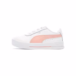 Baskets - Puma - Inf Carina - Blanche/Rose - Lacets - Tige Synthétique - Plat