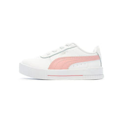 Baskets - Puma - Inf Carina - Blanche/Rose - Lacets - Tige Synthétique - Plat