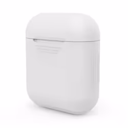 Étui de protection - SUBTEL - AirPods 2 - Silicone blanc - Coque souple antidérapante - Haute résistance
