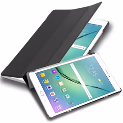 Etui pour Samsung Galaxy Tab S2 (9.7 Zoll) Coque en NOIR SATIN Housse Tablette Case Cover Protection Auto Wake Up Portefeuill ...