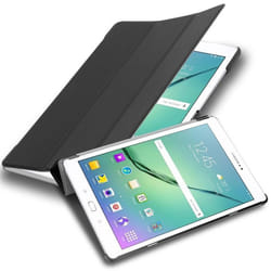 Etui pour Samsung Galaxy Tab S2 (9.7 Zoll) Coque en NOIR SATIN Housse Tablette Case Cover Protection Auto Wake Up Portefeuille