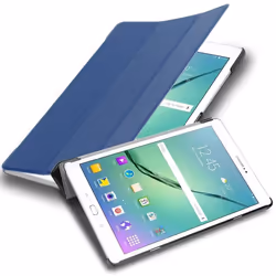 Etui pour Samsung Galaxy Tab S2 (9.7 Zoll) Coque en BLEU FONCÉ JERSEY Housse Tablette Case Cover Protection Auto Wake Up