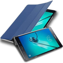 Etui pour Samsung Galaxy Tab S2 (8 Zoll) Coque en BLEU FONCÉ JERSEY Housse Tablette Case Cover Protection Auto Wake Up Portefeuille