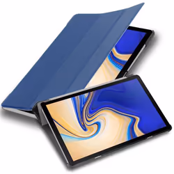 Etui pour Samsung Galaxy Tab S4 (10.5 Zoll) Coque en BLEU FONCÉ JERSEY Housse Tablette Case Cover Protection Auto Wake Up