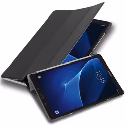 Etui pour Samsung Galaxy Tab A 2016 (10.1 Zoll) Coque en NOIR SATIN Housse Tablette Case Cover Protection Auto Wake Up Portef ...