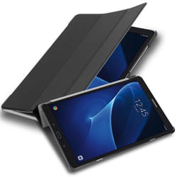 Etui pour Samsung Galaxy Tab A 2016 (10.1 Zoll) Coque en NOIR SATIN Housse Tablette Case Cover Protection Auto Wake Up Portefeuille