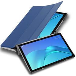 Etui pour Huawei MediaPad M5 / M5 PRO (10.8 Zoll) Coque en BLEU FONCÉ JERSEY Housse Tablette Case Cover Protection Auto Wake Up