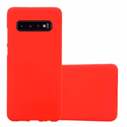 Housse pour Samsung Galaxy S10 4G Coque en FROST ROUGE Case Cover Protection Silicone TPU Etui