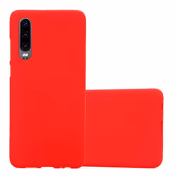 Housse pour Huawei P30 Coque en FROST ROUGE Case Cover Protection Silicone TPU Etui