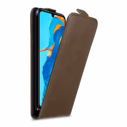 Coque pour Huawei P30 LITE Etui en MARRON CAFÉ Housse Case Cover Protection Flip magnétique Portefeuille