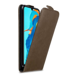 Coque pour Huawei P30 LITE Etui en MARRON CAFÉ Housse Case Cover Protection Flip magnétique Portefeuille