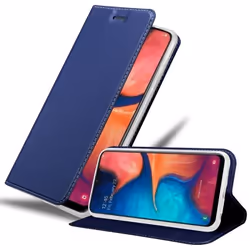 Coque pour Samsung Galaxy A10e / A20e Etui en CLASSY BLEU FONCÉ Housse Case Cover Protection fermeture magnétique Portefeuill ...