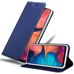 Coque pour Samsung Galaxy A10e / A20e Etui en CLASSY BLEU FONCÉ Housse Case Cover Protection fermeture magnétique Portefeuille