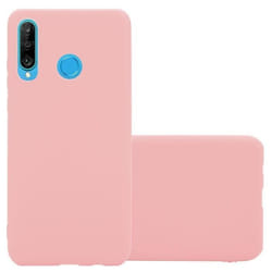 Coque pour Huawei P30 LITE Etui en CANDY ROSE VIF Housse Case Cover Protection Silicone TPU Case