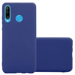 Coque pour Huawei P30 LITE Etui en CANDY BLEU FONCÉ Housse Case Cover Protection Silicone TPU Case