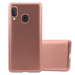 Coque - CADORABO - Samsung Galaxy A10e / A20e - Métallique Or Rose - Souple - Protection Chocs