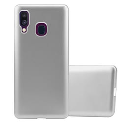 Coque pour Samsung Galaxy A40 Housse en METALLIC ARGENT Etui Case Cover Protection Silicone TPU Cover matte