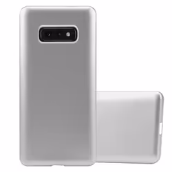 Coque pour Samsung Galaxy S10e Housse en METALLIC ARGENT Etui Case Cover Protection Silicone TPU Cover matte