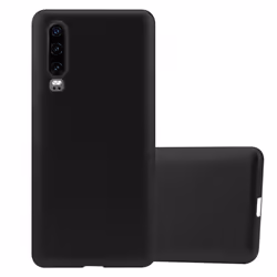 Coque pour Huawei P30 Housse en METALLIC NOIR Etui Case Cover Protection Silicone TPU Cover matte