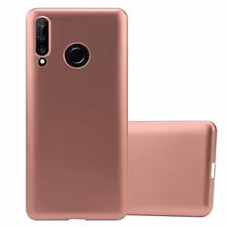 Coque pour Huawei P30 LITE Housse en METALLIC OR ROSE Etui Case Cover Protection Silicone TPU Cover matte