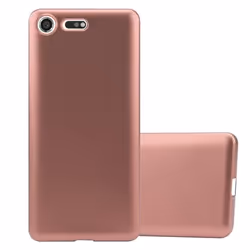 Coque pour Sony Xperia XZ PREMIUM Housse en METALLIC OR ROSE Etui Case Cover Protection Silicone TPU Cover matte
