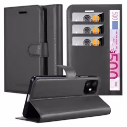 Coque pour Apple iPhone 11 Housse en NOIR DE JAIS Etui Case Cover Protection fermeture magnétique Portefeuille