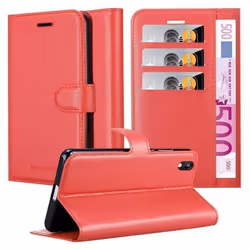 Coque pour Huawei Y5 2019 / Enjoy Play 8 / Honor 8S Housse en ROUGE CERISE Etui Case Cover Protection fermeture magnétique